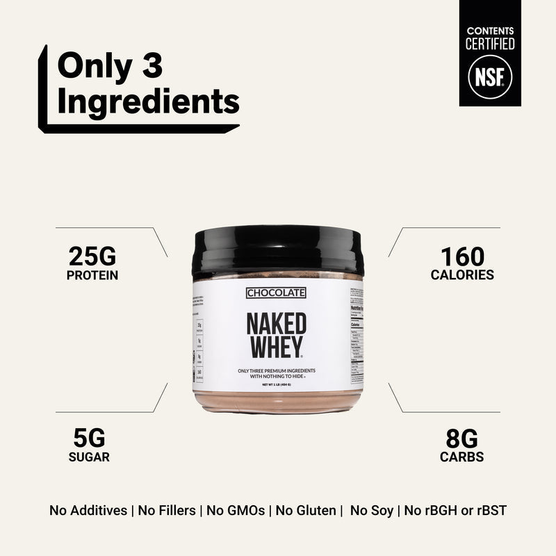 Chocolate Whey Protein Powder 1lb - Chocolate