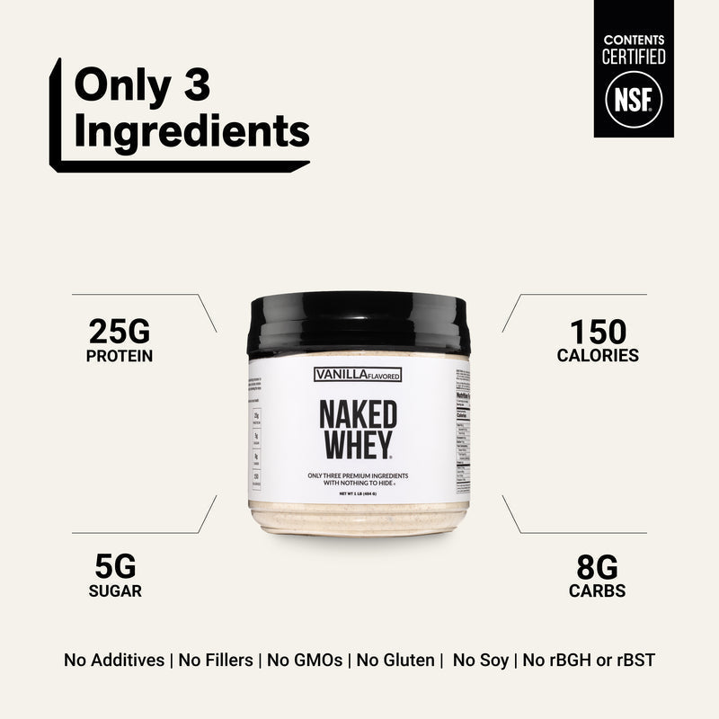 Vanilla Whey Protein Powder 1lb - Vanilla