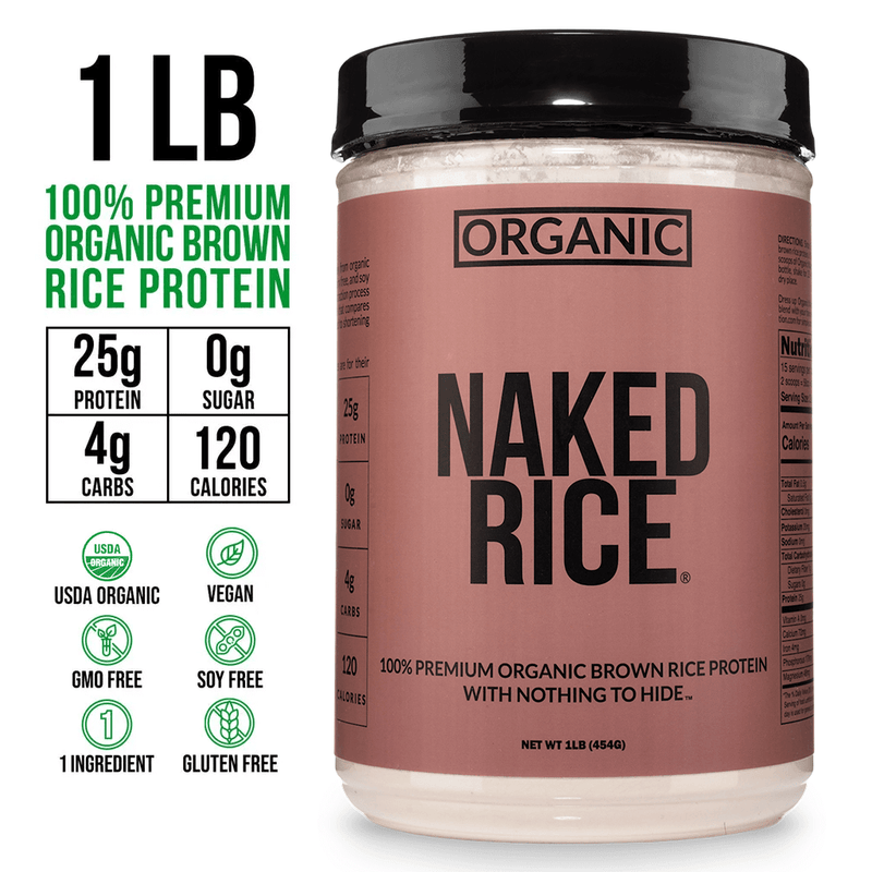 Organic Brown Rice Protein Powder 1lb - Unflavored 1LB