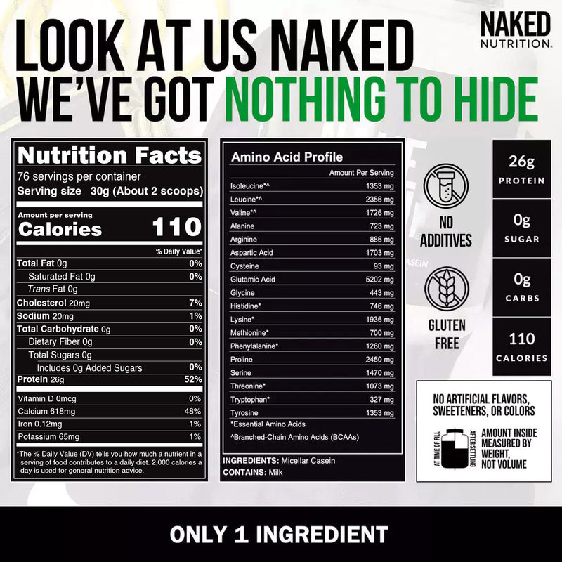 Micellar Casein Protein Powder - Unflavored