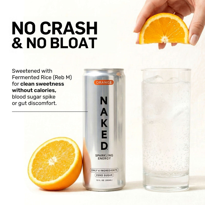 Orange Naked Sparkling Energy - Orange