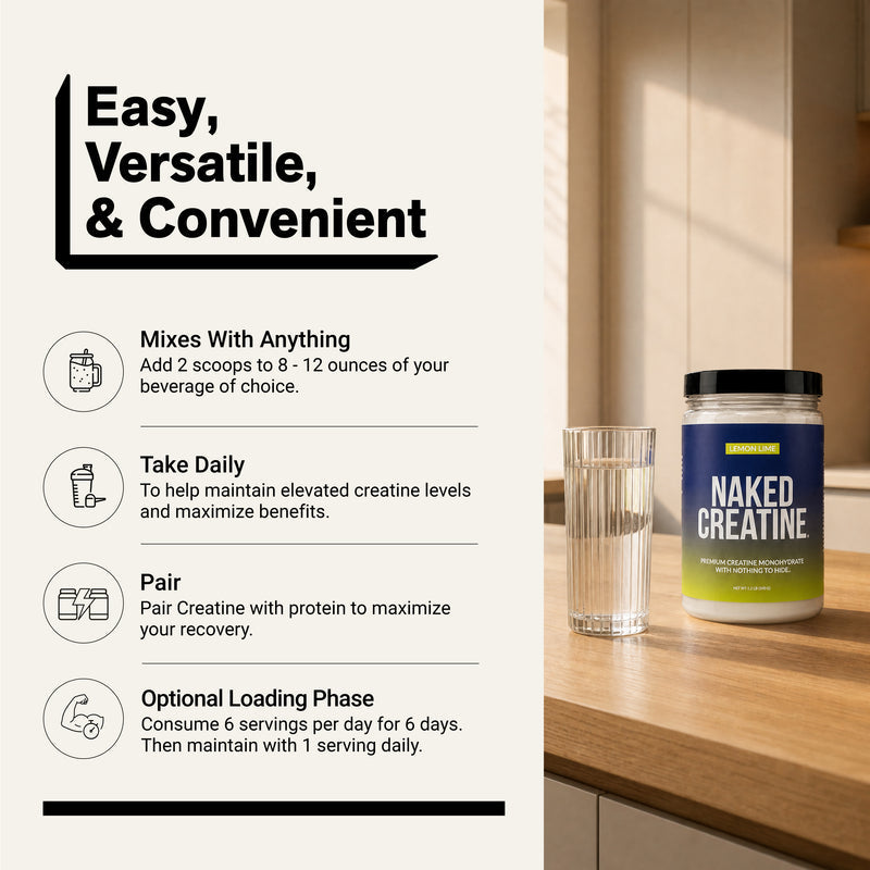 Lemon Lime Creatine Monohydrate Powder - Lemon Lime