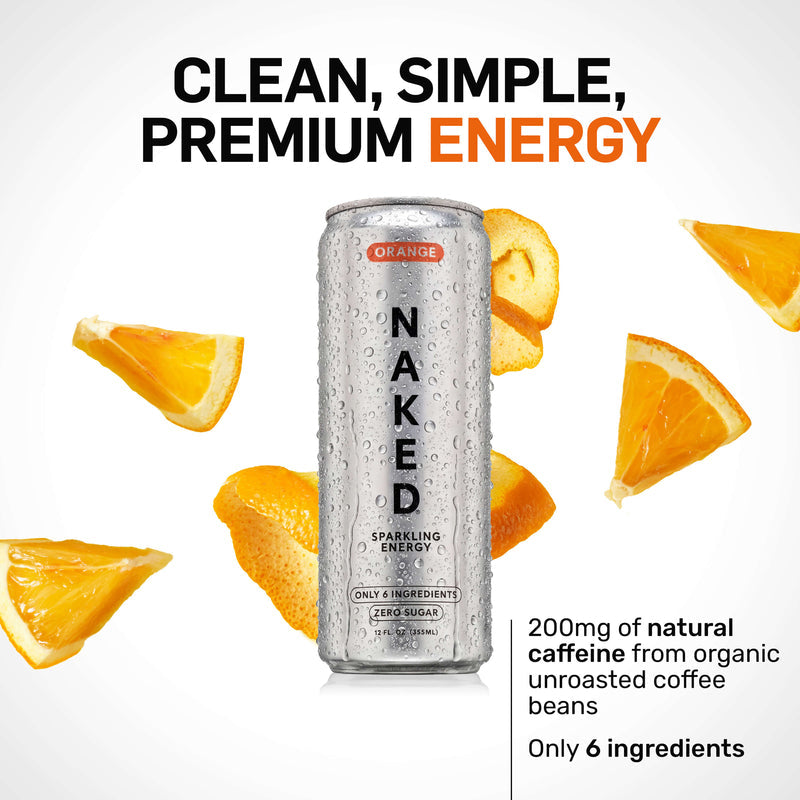 Orange Naked Sparkling Energy - Orange