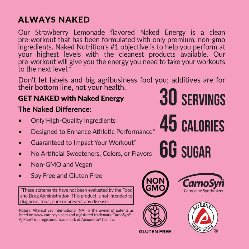 Strawberry Lemonade Pre Workout Supplement - Strawberry Lemonade