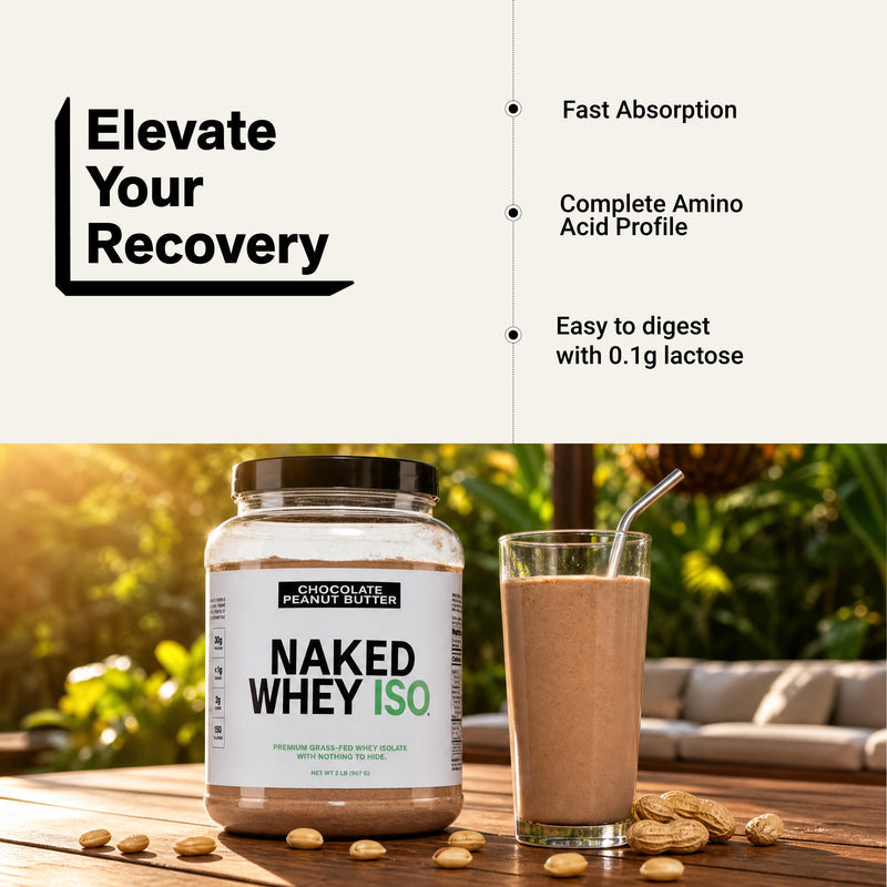 Chocolate Peanut Butter Grass-Fed Whey Isolate Protein Powder - Chocolate Peanut Butter