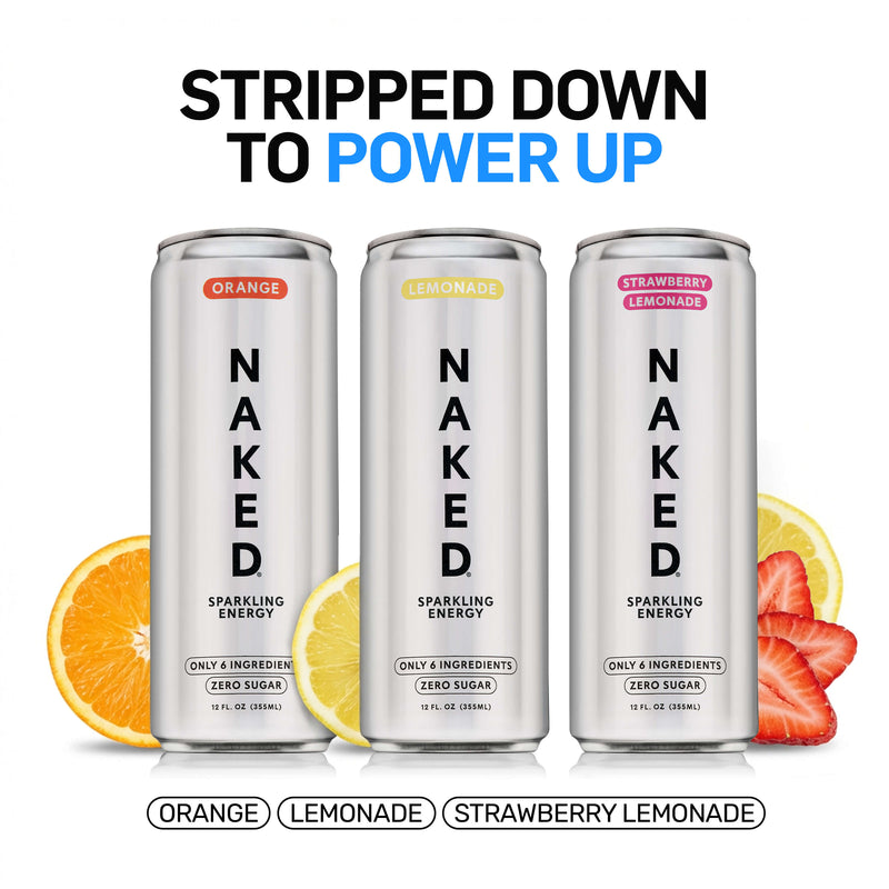 Orange Naked Sparkling Energy - Orange