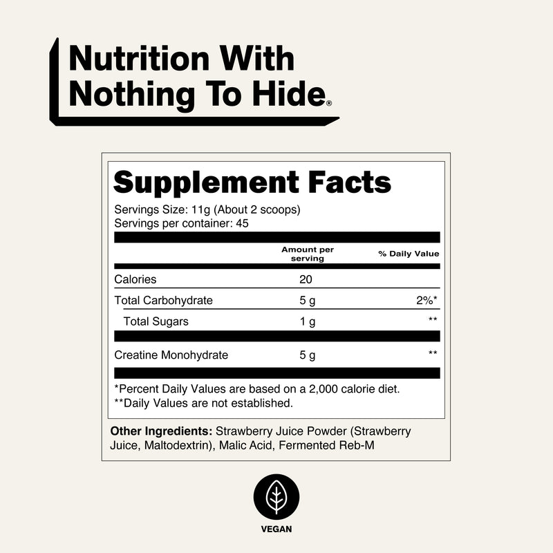 Strawberry Creatine Monohydrate Powder - Strawberry
