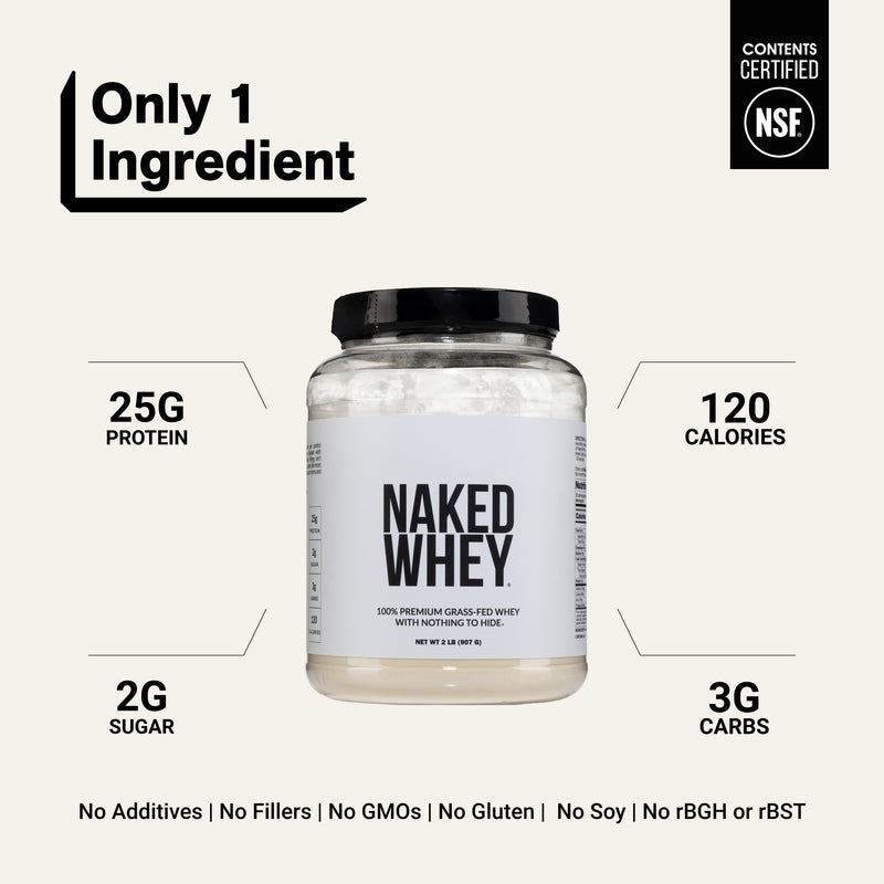 Grass Fed Whey Protein Powder - Unflavored