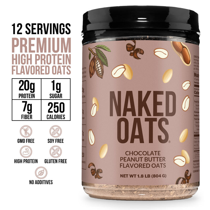 Chocolate Peanut Butter Protein Oats - Chocolate Peanut Butter