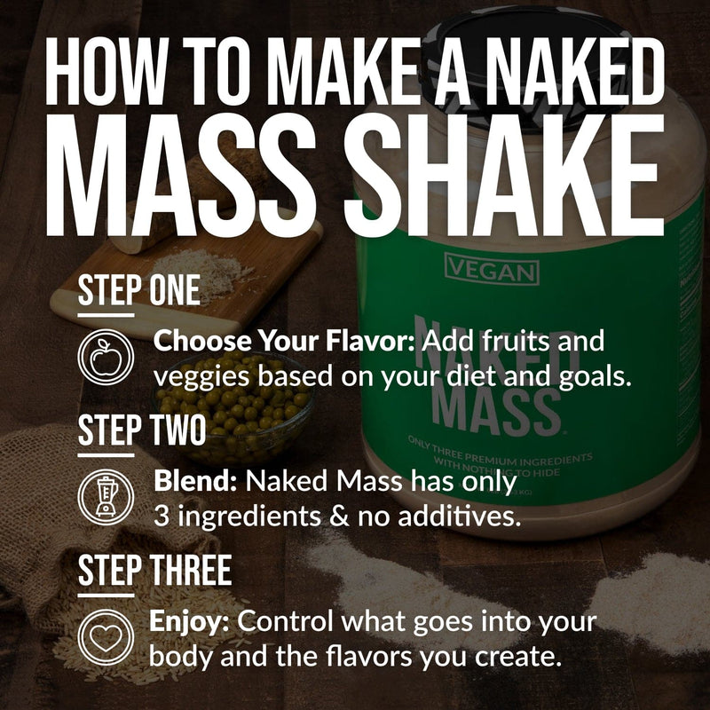 Vegan Mass Gainer Supplement - Unflavored (Vegan) 12LB