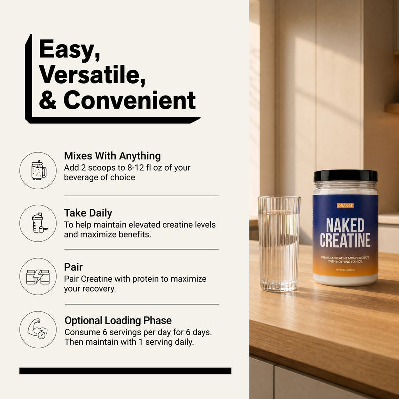 Orange Creatine Monohydrate Powder - Orange