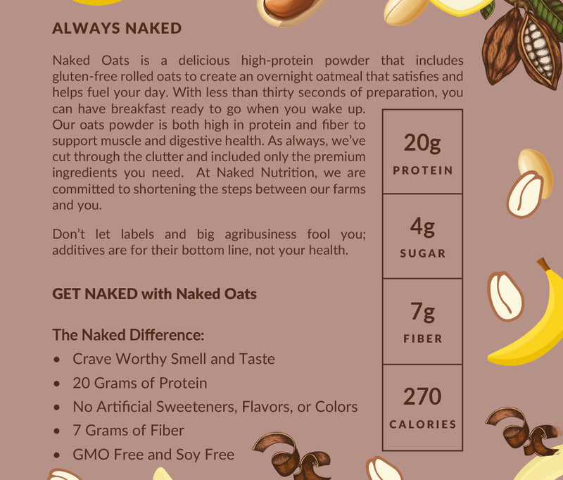 Chocolate Peanut Butter Banana Protein Oats - Chocolate PB Banana
