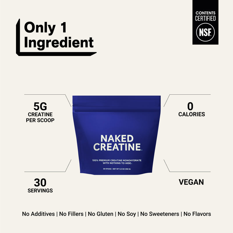 Creatine Travel Packets - Unflavored Sticks