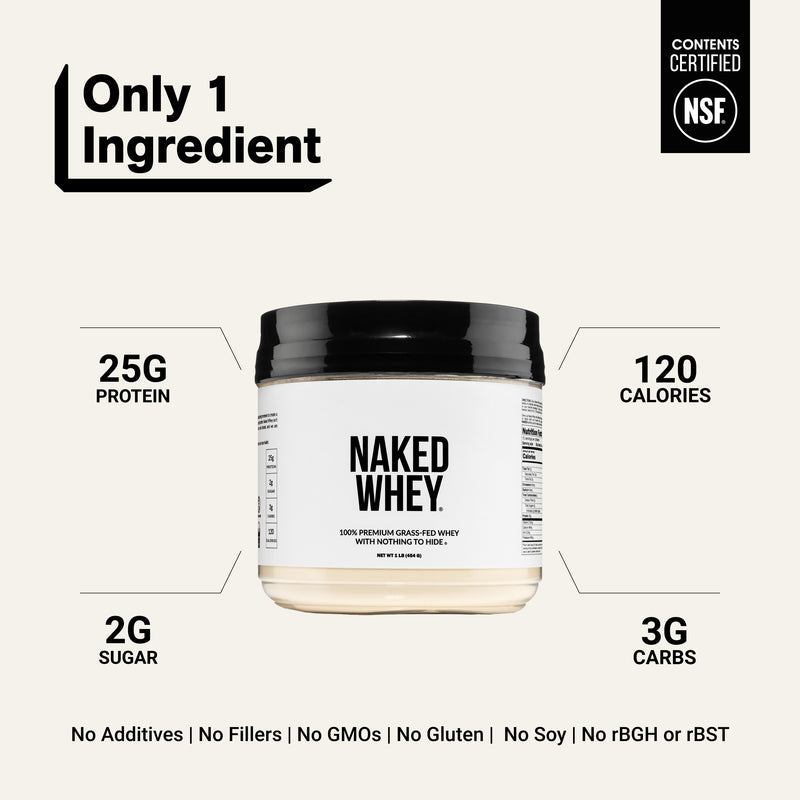 Grass Fed Whey Protein Powder - Unflavored