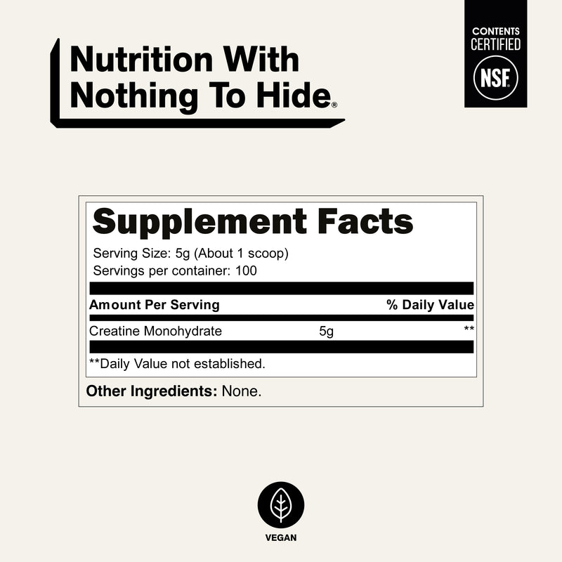 Creatine Monohydrate Powder - Unflavored
