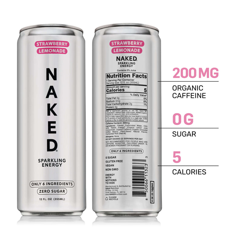 Strawberry Lemonade Naked Sparkling Energy - Strawberry Lemonade