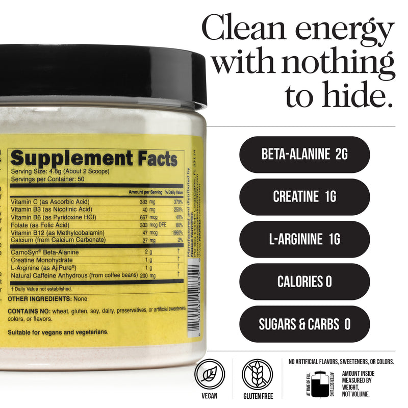 Pre Workout Supplement - Unflavored
