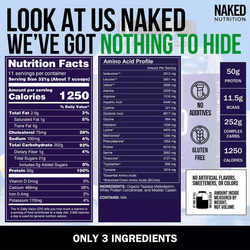 Mass Gainer Protein Supplement - Unflavored